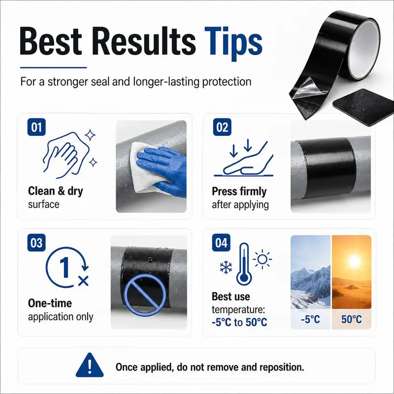 ✨Heavy-Duty Waterproof Seal Repair Tape – Strong Adhesive Leak Patch for Roof & RV
