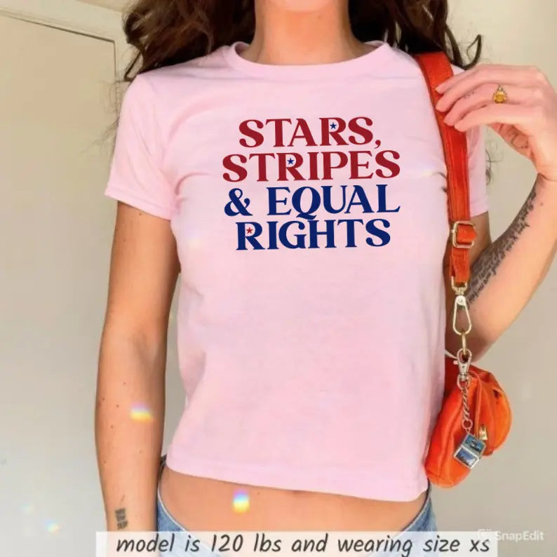 🇺🇸⭐Stars Stripes And Human Rights Baby Tee