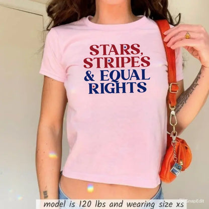 🇺🇸⭐Stars Stripes And Human Rights Baby Tee