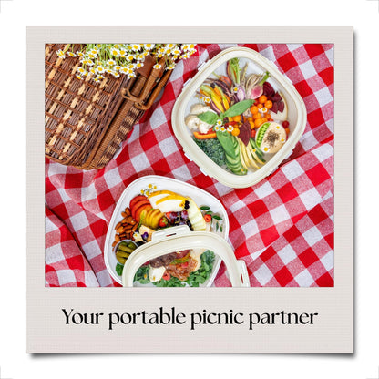 Reversible Stretch Lid Food Containers | BPA-Free, Freezer & Dishwasher Safe