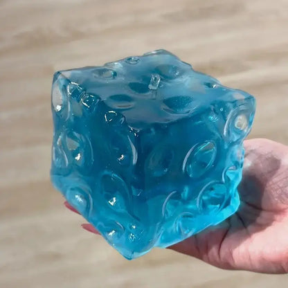 Giant Jelly Cheese Cube Squishy Toy