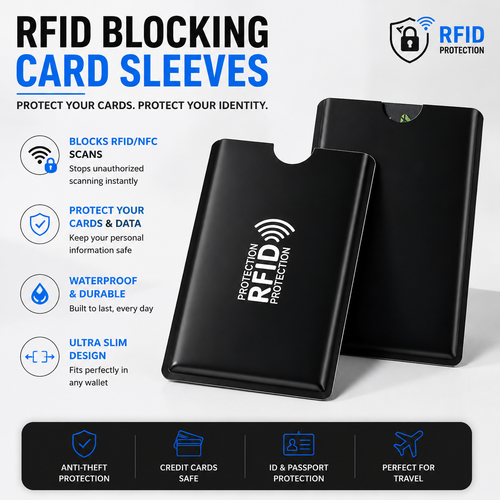 5 Counts RFID Blocking Sleeves Set
