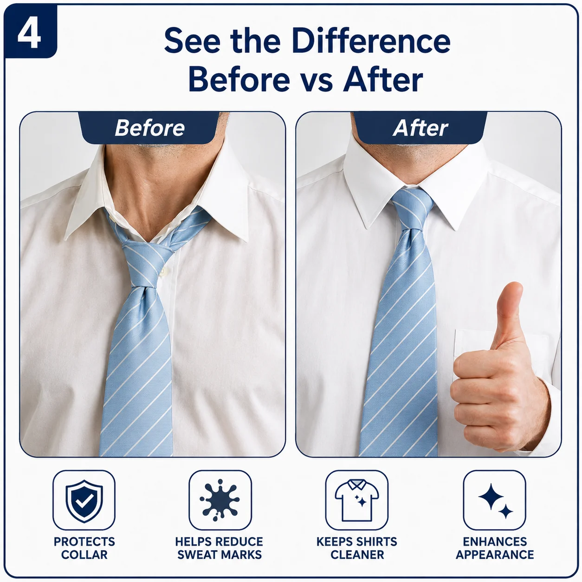 BestJas Self-Adhesive Collar Protector Sweat Absorbent Tape - Self-Adhesive Collar Protector Sweat Absorbent Tape