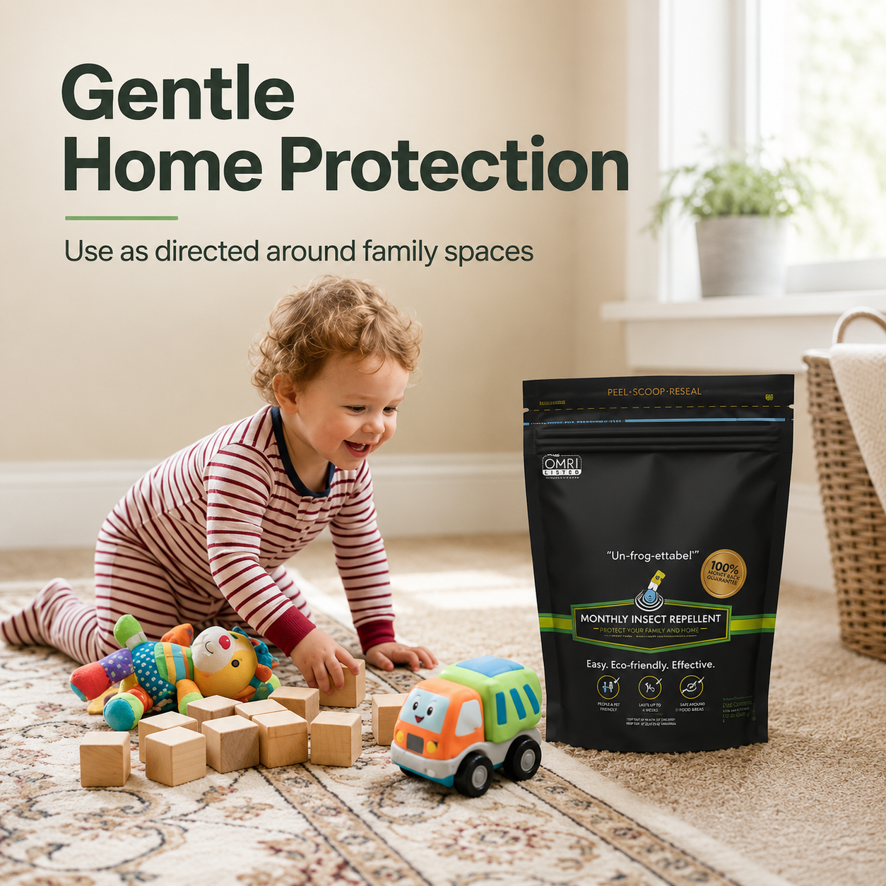 🔥 Natural Pest Control Powder for Home & Garden – Plant-Based Barrier for Ants, Roaches, Spiders & Fleas