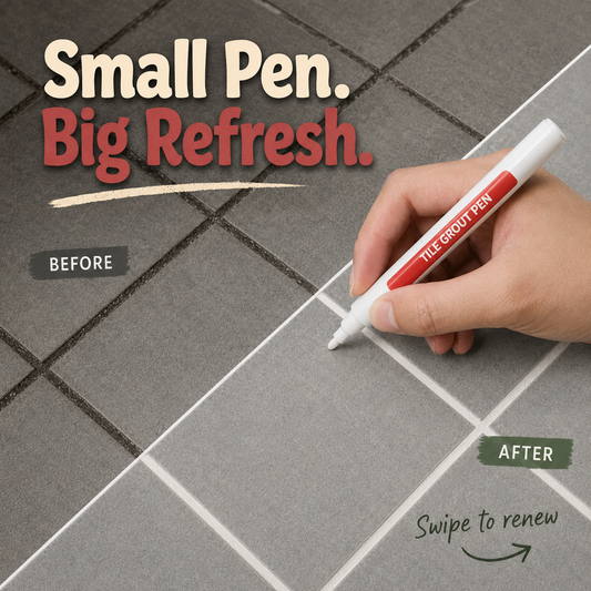 Anti-Mold Waterproof Tile Grout Repair Pen – Quick-Dry Grout Color Restorer