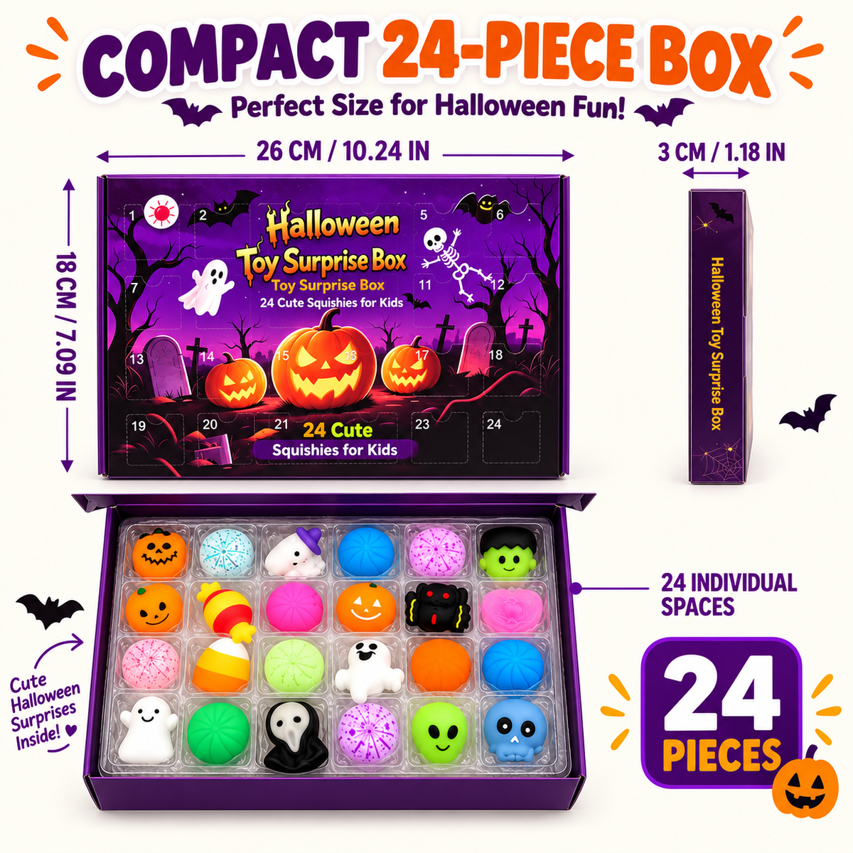 Hot sales🔥24-Piece Halloween Squishy Surprise Box