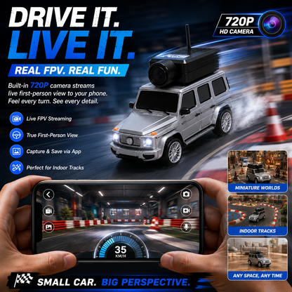 🚗 50% OFF Mini FPV RC Camera Car | 720P WiFi APP Control