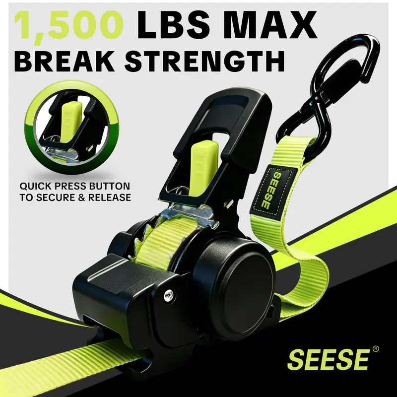 Car Tie Downs with Ratchets 1"x 11 ft-1500 LB Break Strength