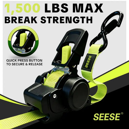 Car Tie Downs with Ratchets 1"x 11 ft-1500 LB Break Strength