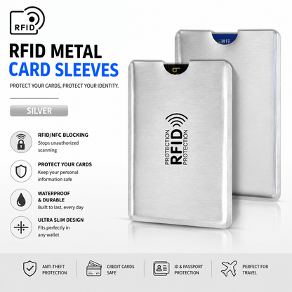 5 Counts RFID Blocking Sleeves Set
