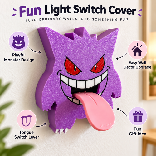 🐰 Playful Bunny Light Switch Cover – Fun 3D Wall Switch Decor