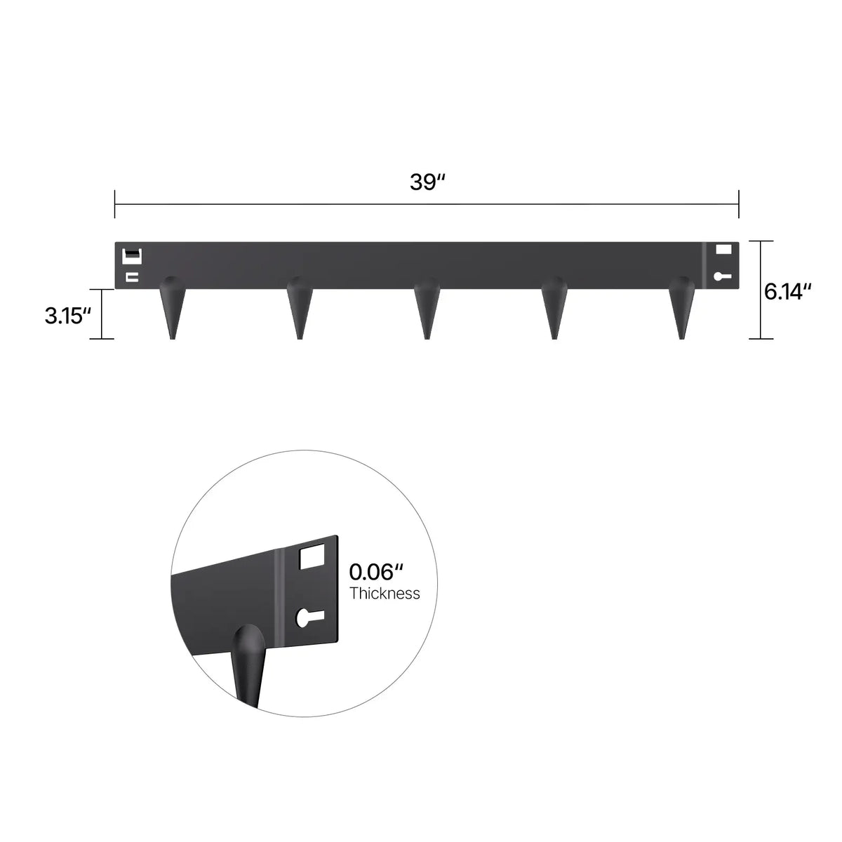 Galvanized Steel Garden Edging – 5-Pack, Flexible & Rust-Resistant Landscape Borders