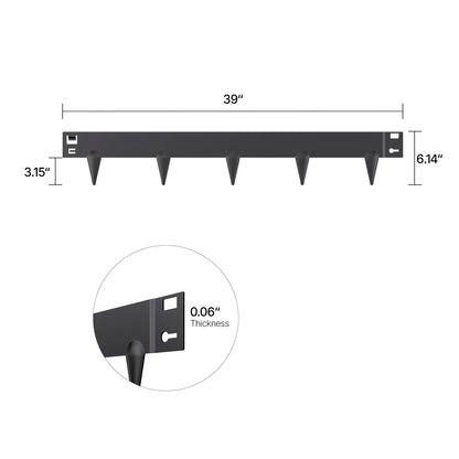 Galvanized Steel Garden Edging – 5-Pack, Flexible & Rust-Resistant Landscape Borders