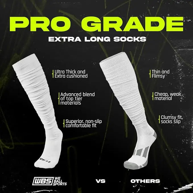 Extra Long High Compression Padded Scrunch Socks