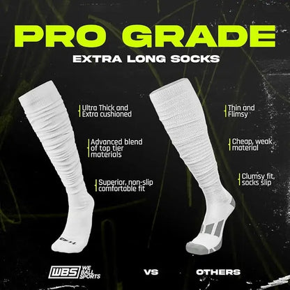 Extra Long High Compression Padded Scrunch Socks
