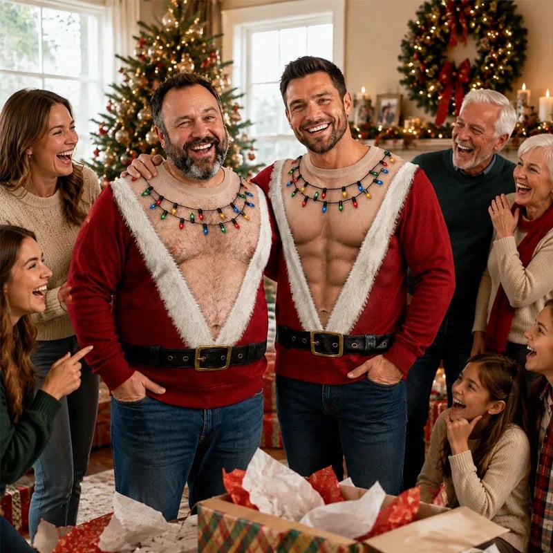 🎅 Hilarious Santa Illusion Christmas Long Sleeve Shirt