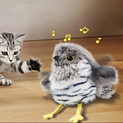 😻Lifelike Plush Electric Fluttering Pet Bird Toy |🐦the most realistic, irresistible cat toy
