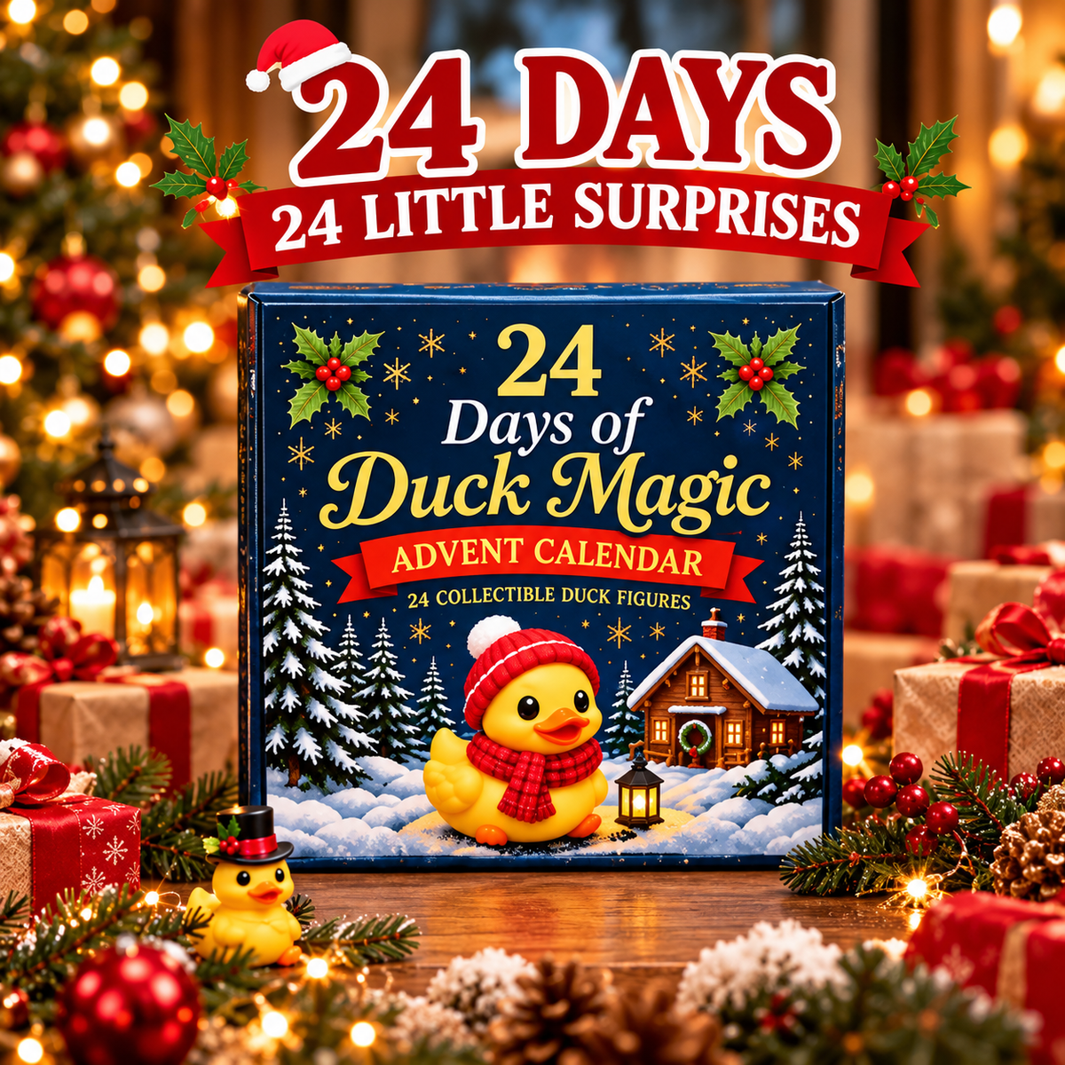 🦆24-Day 3D Duck Magic Christmas Advent Calendar