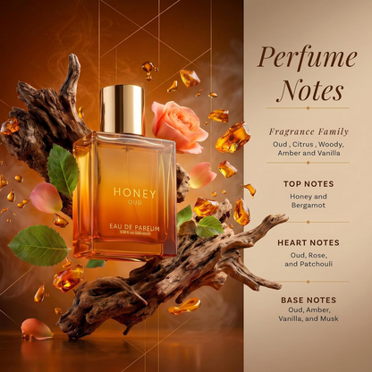 🔥 49% OFF | Honey Oud Eau de Parfum – Golden Sweetness Meets Smoky Seduction