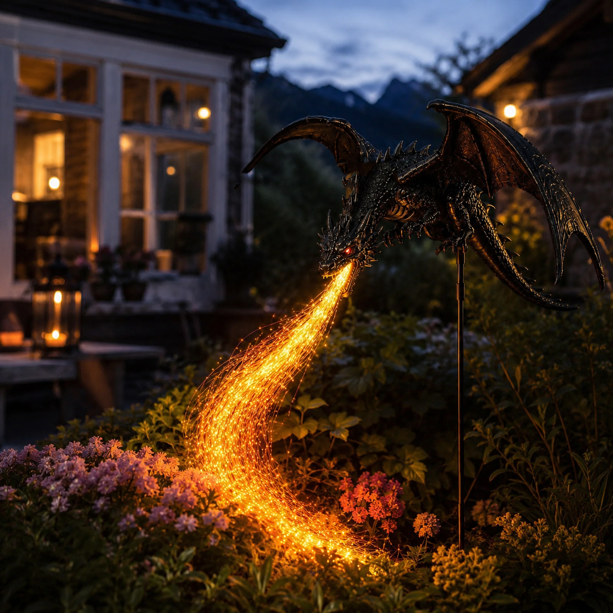 2027 Fellime®Dragon’s Ember Solar Garden Decor