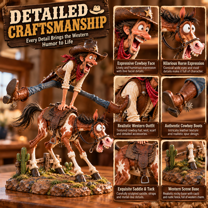 🤠Hold My Hat! – Fun Wild West Figurine🐴