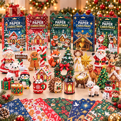 🎄DIY Christmas Paper Craft Kit🎅 – Fold, Create & Build Your Own Festive Village ✂️