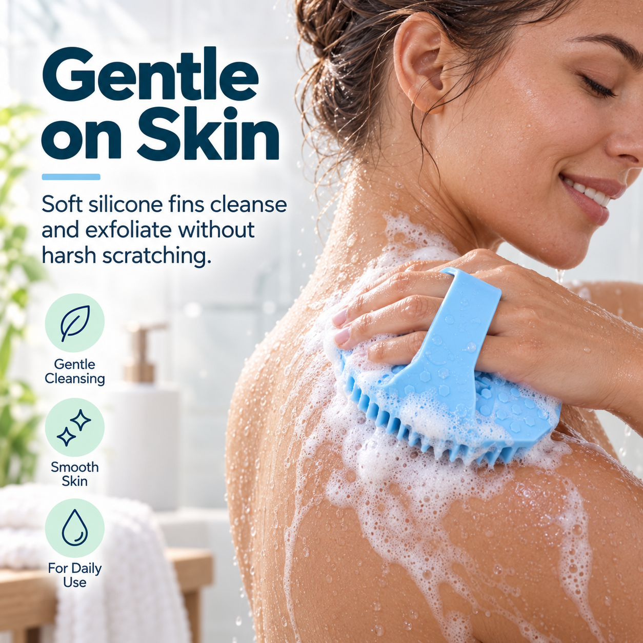 🚿 Ditch the Soggy Loofah – 3-Pack Silicone Scrubber Set 49% OFF