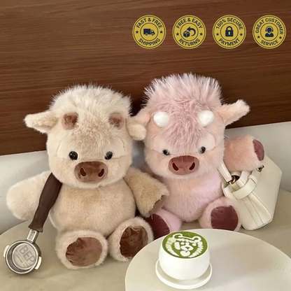 Double-sided cute cow plush toy