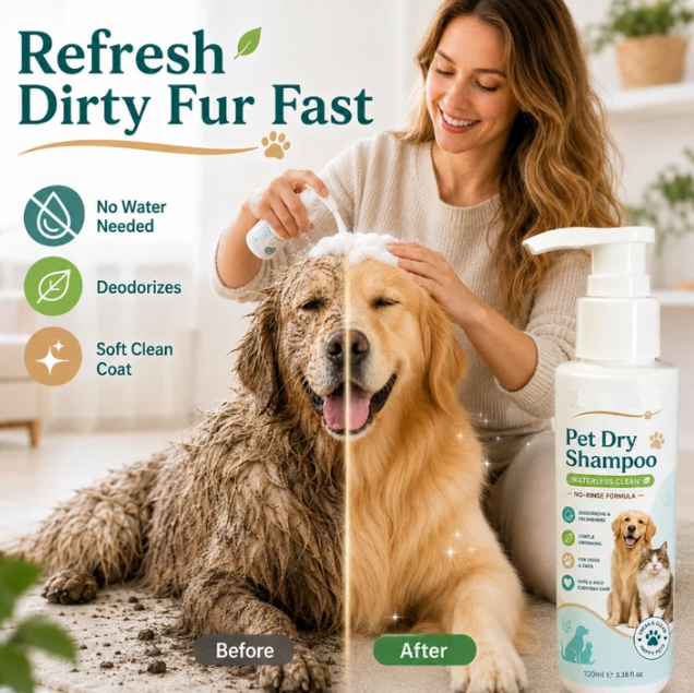 🐾 49% OFF Rinse-Free Pet Shampoo Mousse – Fresh & Clean Without the Bath