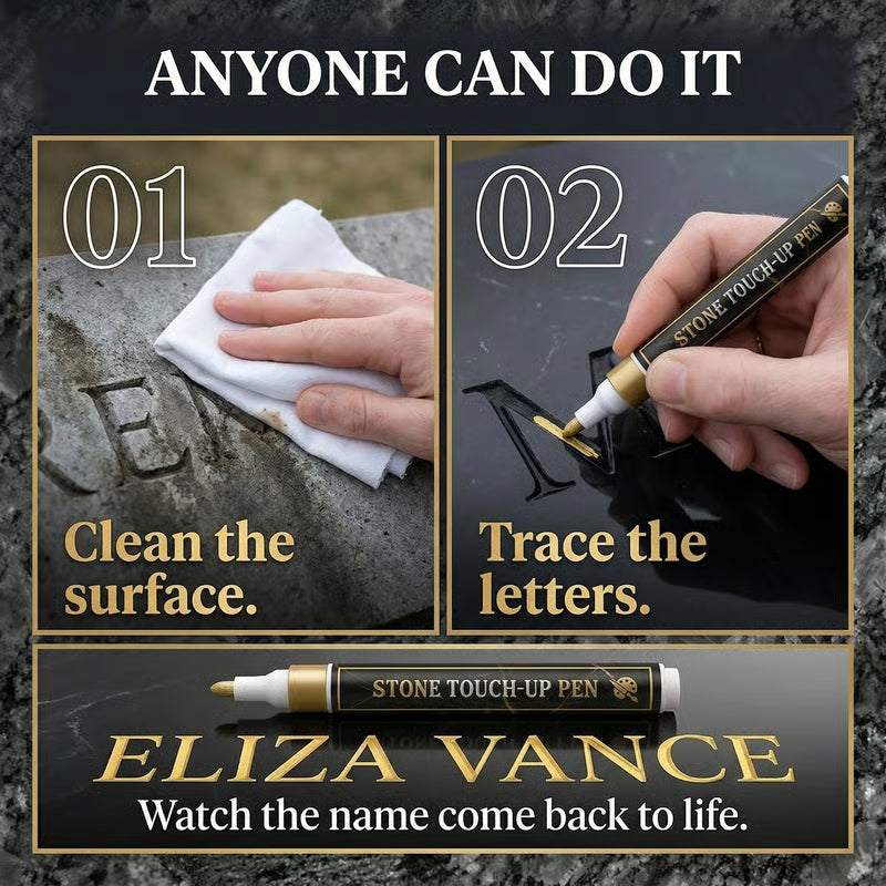 🐦Golden Tombstone Marker Pen for Restoring Faded Grave Inscriptions