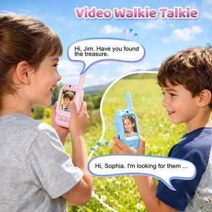 Kids' Video Walkie-Talkie (02 Sets) – Radios with Camera & Screen 📱