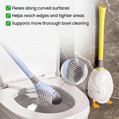 Cute Duck Silicone Toilet Brush – Flexible Deep-Clean Design