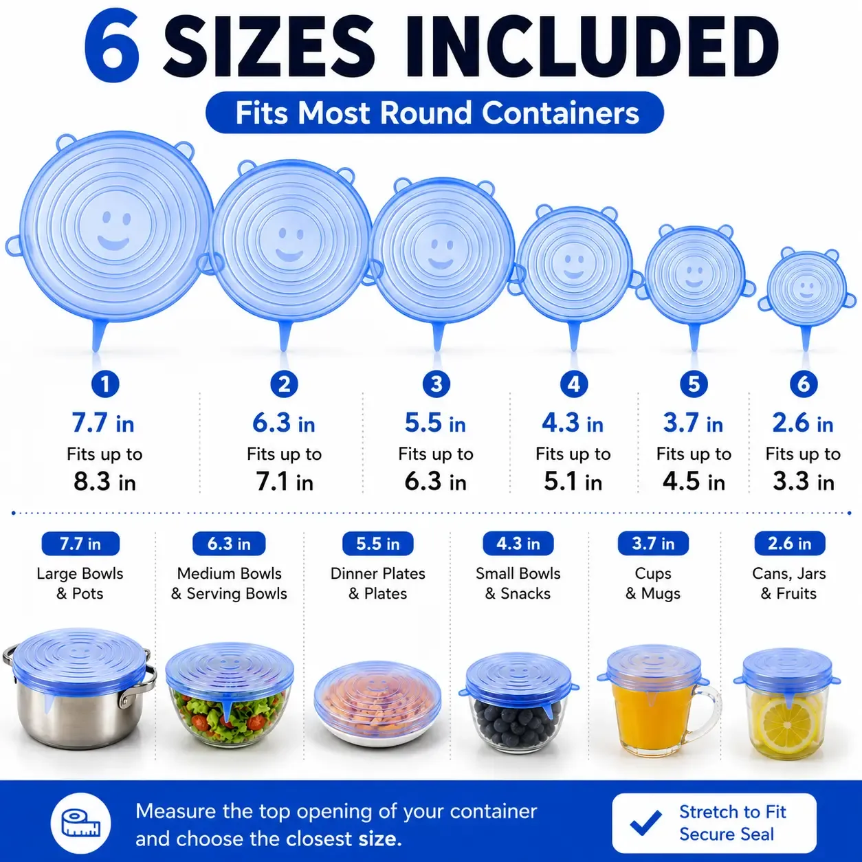 🍃 Silicone Stretch Lids – Ditch Plastic Wrap, Choose a Better Way