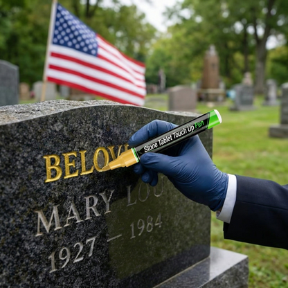 ⏳Limited Time 49% Discount | Golden Tombstone Touch-Up Pen Recover Faded Memorial Engravings