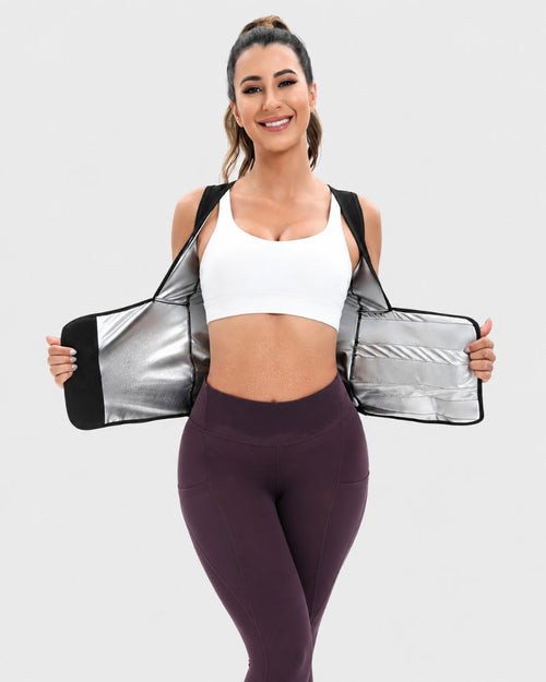 Zip-Up Sauna Sweat Compression Waist Trainer Vest