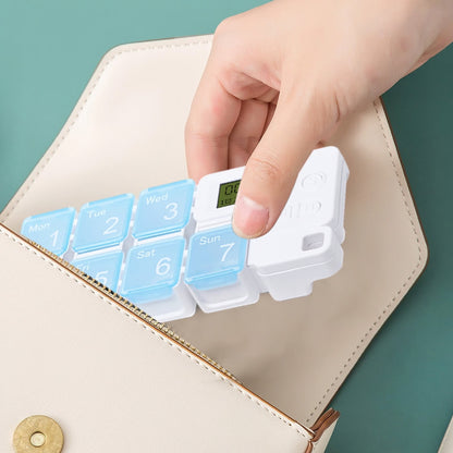 Noomoriey™ 7-Day Weekly Pill Box with Alarm Reminder👩‍⚕️🌈