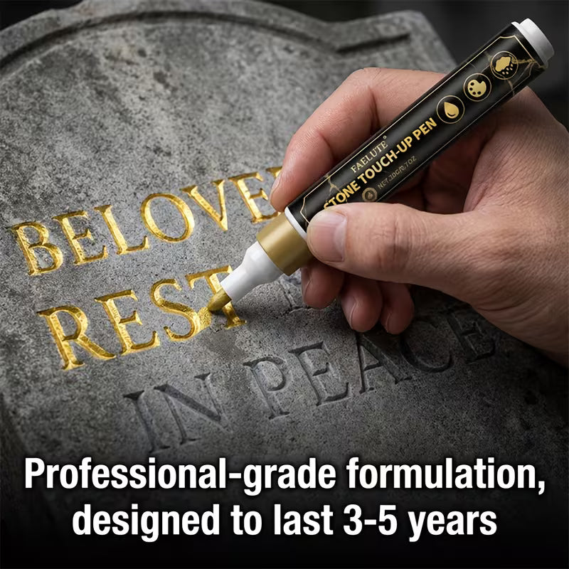 🐦Golden Tombstone Marker Pen for Restoring Faded Grave Inscriptions