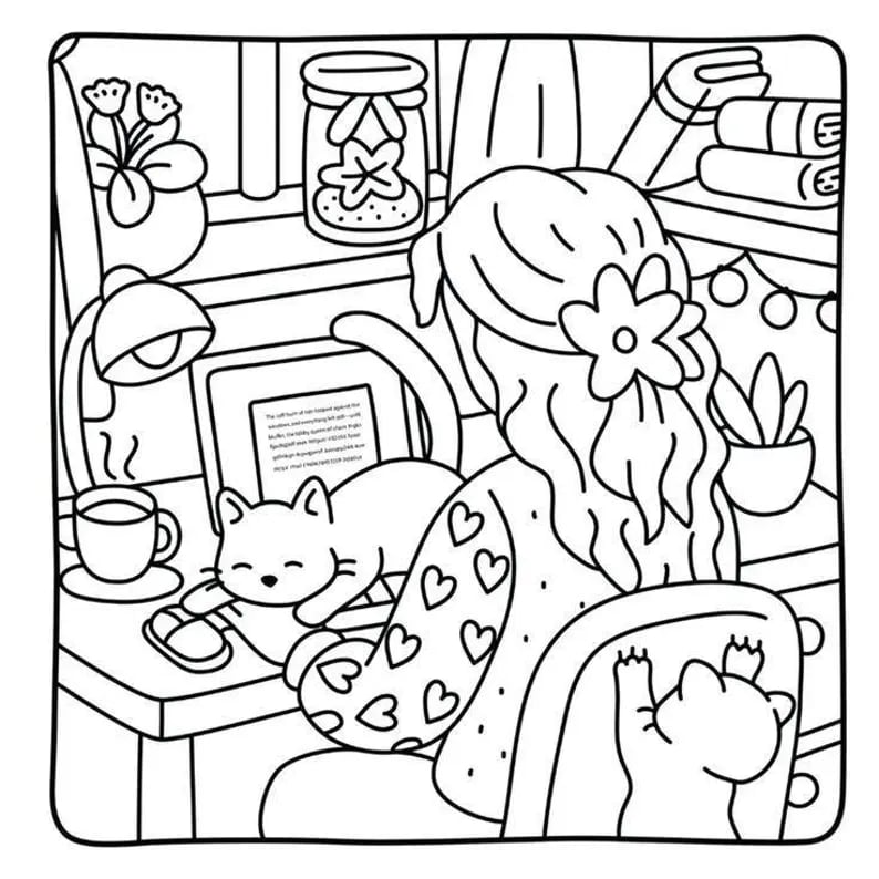 🎀 FLASH SALE – 49% OFF! | Soft Girl Era Colouring Book | 55 Mindful Designs for Stress‐Free Creativity 🍓🌸