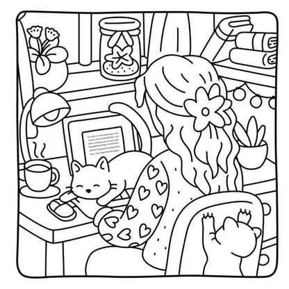 🎀 FLASH SALE – 49% OFF! | Soft Girl Era Colouring Book | 55 Mindful Designs for Stress‐Free Creativity 🍓🌸