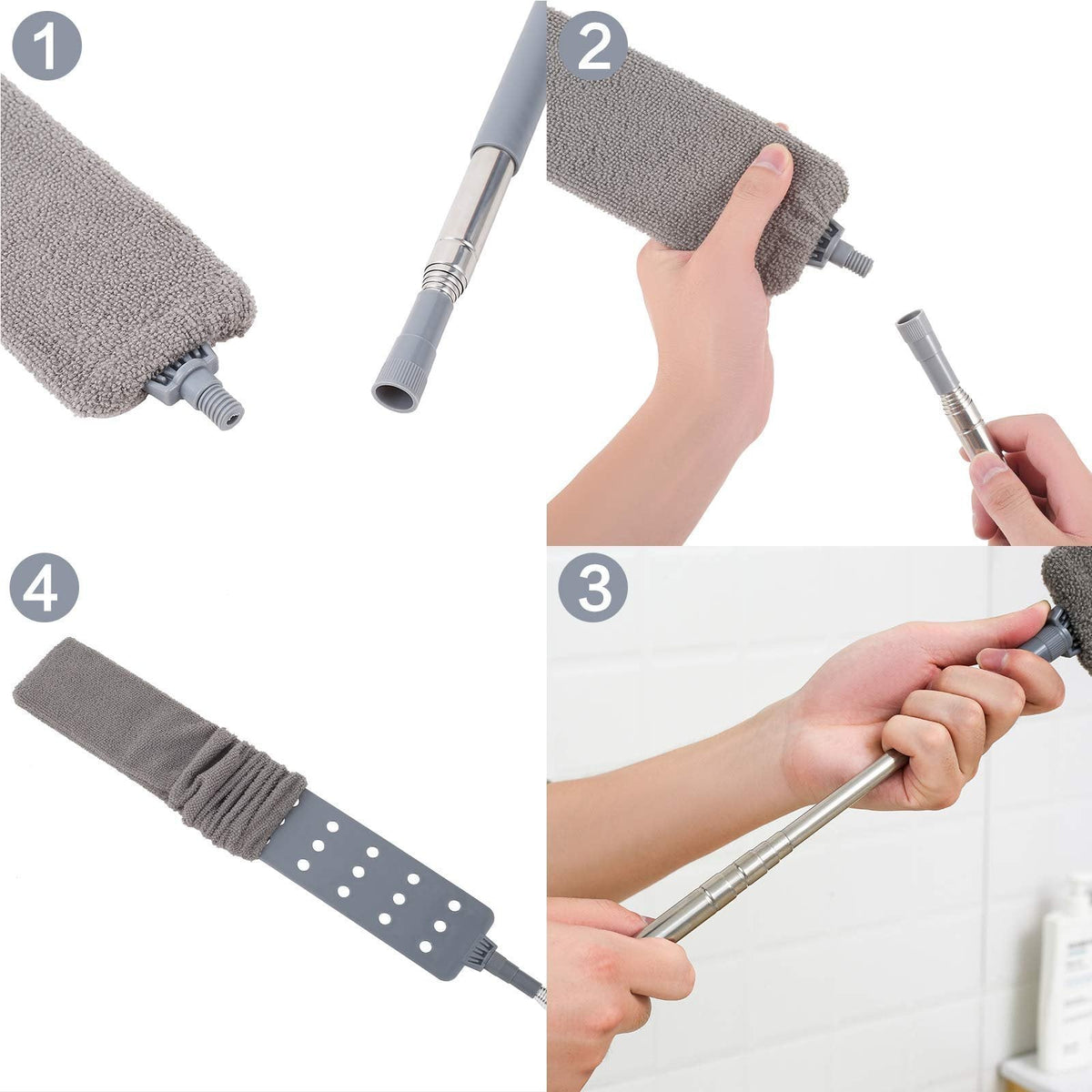 50% off🔥Retractable Gap Dust Cleaner With 3pcs Towels