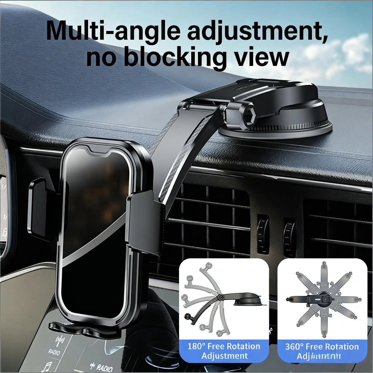 🔥 50% OFF Hands-Free Adjustable Car Phone Holder