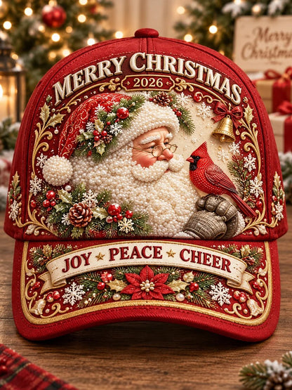 ⏳ Last Day 49% OFF – 🧢🎄 Premium Christmas Embroidered Baseball Cap | Festive Design, Adjustable Fit & Holiday Comfort