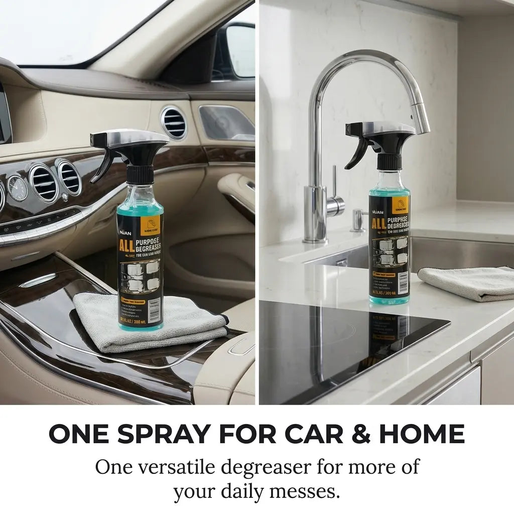 Multipurpose Foam Cleaner Spray - Heavy Duty Stain Remover for Car Interiors & Home Surfaces