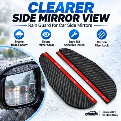 2PCS Car Side Mirror Rain Guards
