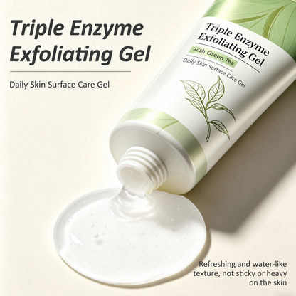 🍃 Triple Enzyme Exfoliating Gel – Gentle Skin Polish with Green Tea