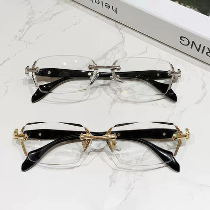 Rimless High Quality Eyewear,Anti Blue Light Rimless Reading Glasses for Men & Women