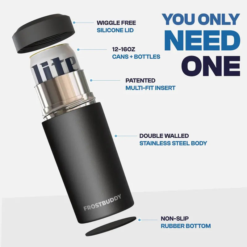 Universal Buddy - Fits 12oz Cans, Slim Cans, 12oz Bottles, 16oz Cans | Coffee Cup