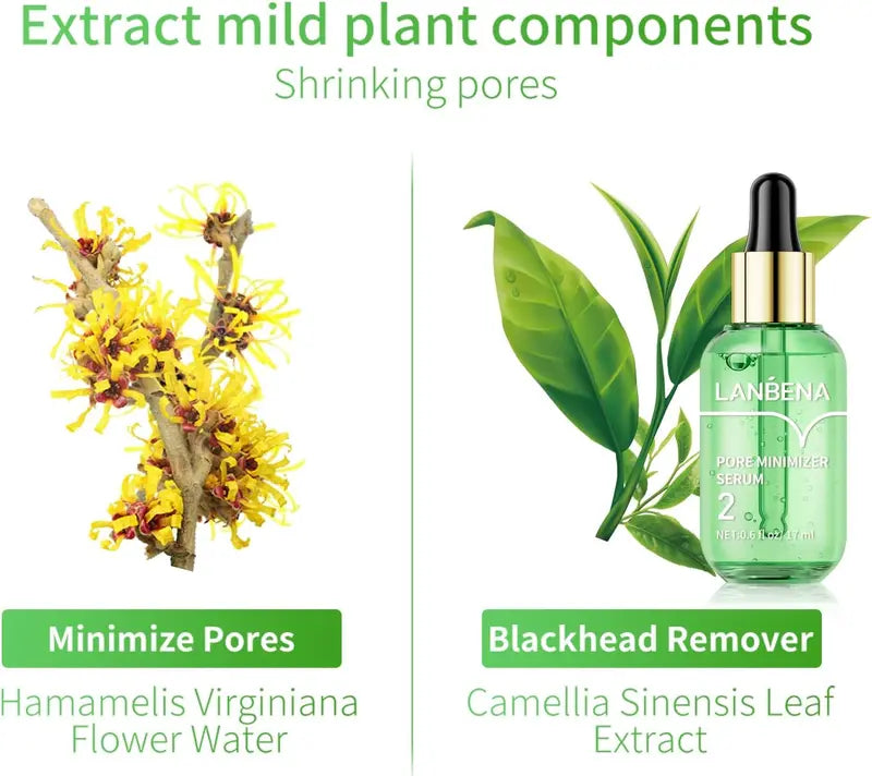 Green Tea Pore Minimizer Serum Peel Off Mask for Pores, Nose, Chins & Face