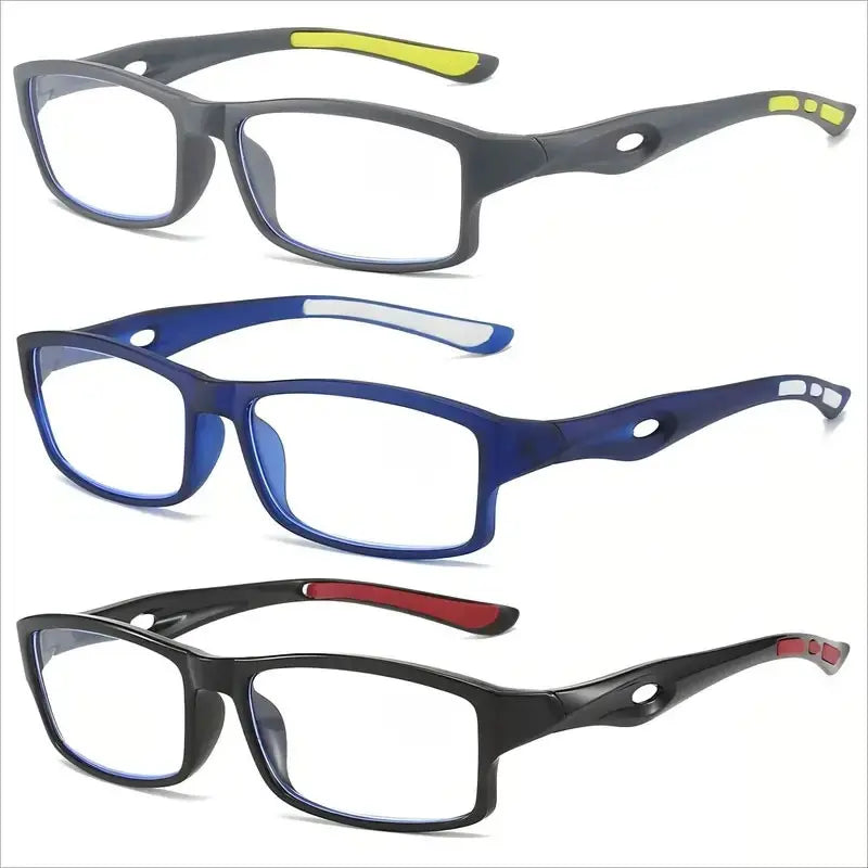 6PCS New Men's and Women's Retro Square High-definition Reading Glasses