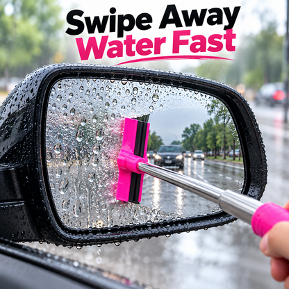 🚗 Telescopic Car Side Mirror Wiper – Extendable Rain Water Squeegee